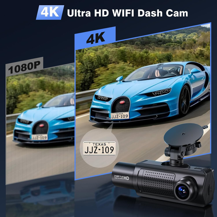 دوربین ثبت وقایع خودرو برند shrinluck سه کاناله 4K UHD