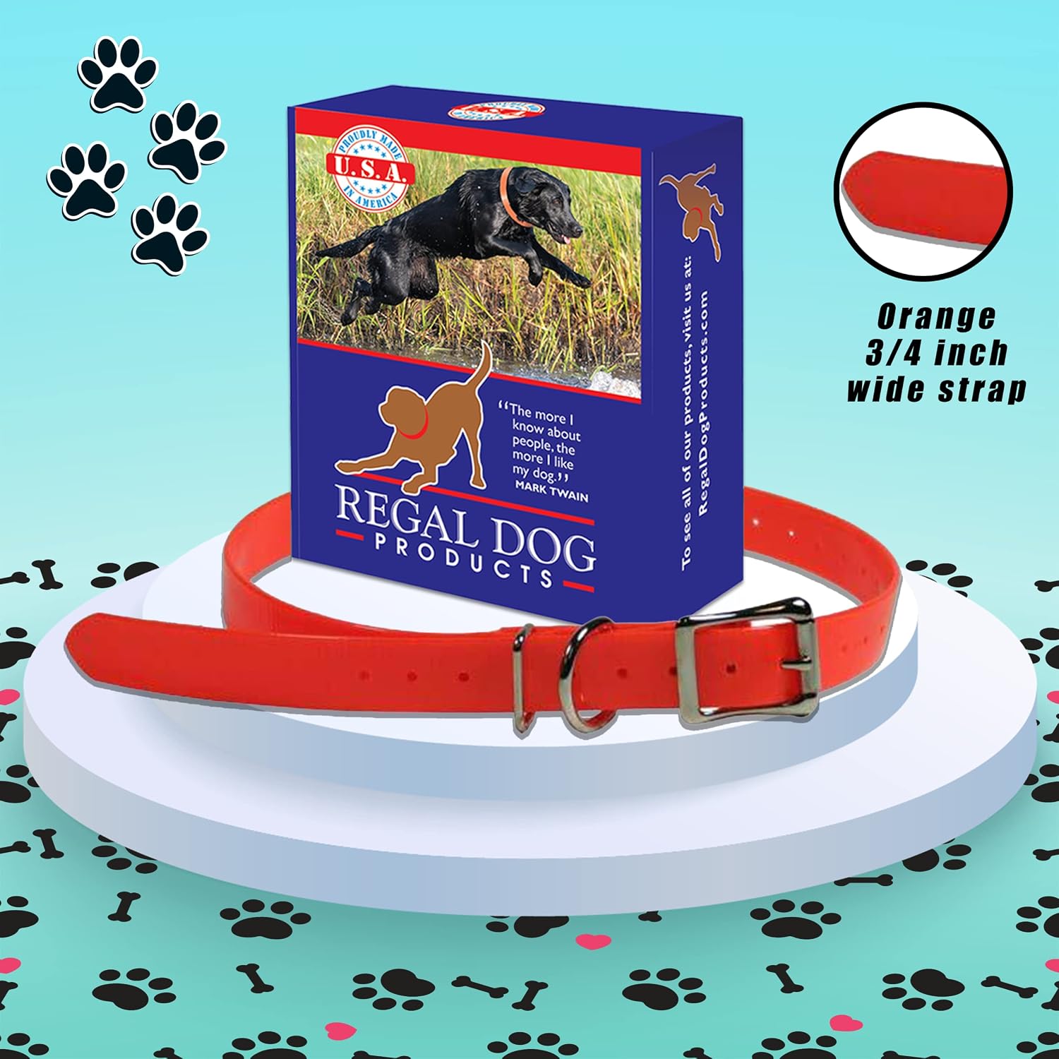 قلاده ۴۳ سانتی متری (و کوچکتر) بندهای جایگزین قلاده الکترونیکی Regal Dog Products