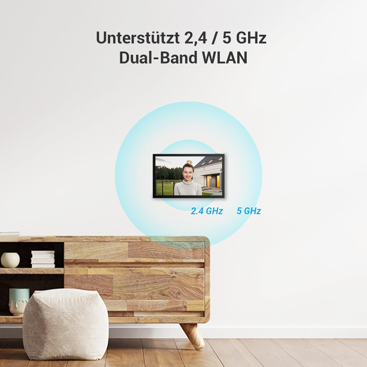 آیفون تصویری EZVIZ HP5 با صفحه نمایش لمسی رنگی 7 اینچی و درب بازکن | زنگ درب تصویری ضد آب با دوربین، صدای دو طرفه، شبکه وای فای دو بانده، صفحه نمایش رنگی، دسترسی به خانه هوشمند