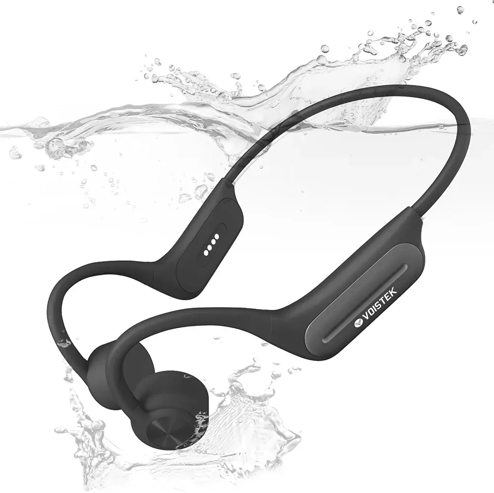 هدفون بلوتوثی ضدآب شنا | هدفون استخوانی (Bone Conduction) با حافظه داخلی، مناسب شنا و ورزش  رنگ سورمه یی