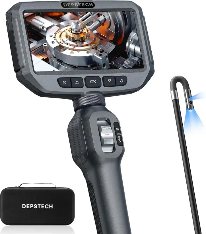 دوربین آندوسکوپی صنعتی DEPSTECH DS630DL | آندوسکوپ مفصلی دو لنزه با صفحهنمایش 5 اینچی ن1