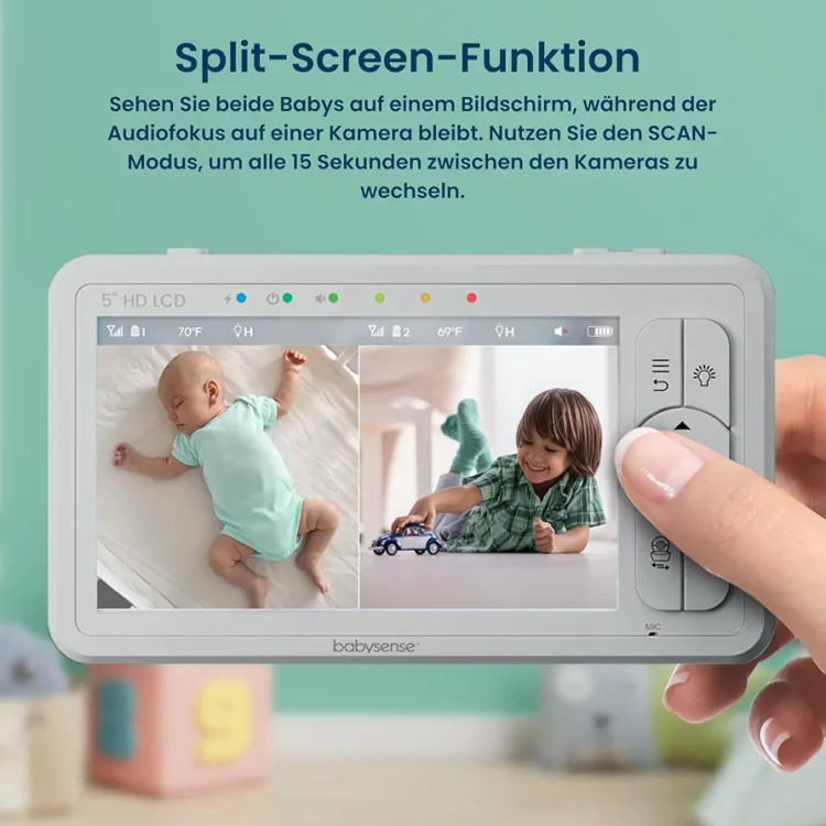 مانیتور تصویری نوزاد -s2Babysense با ۲ دوربین ن1