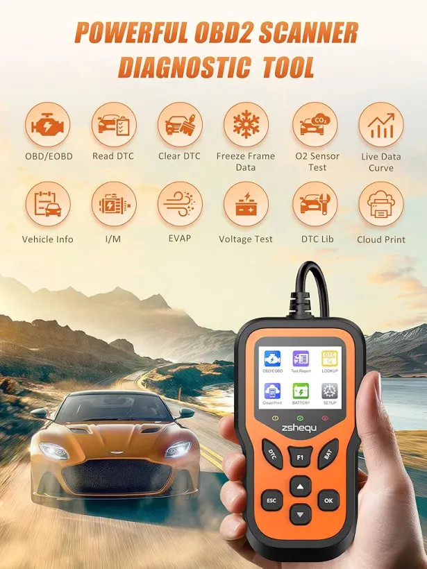دستگاه دیاگ خودرو OBD2 مدل V321 | اسکنر عیبیاب خودرو با تست سلامت باتری ن1