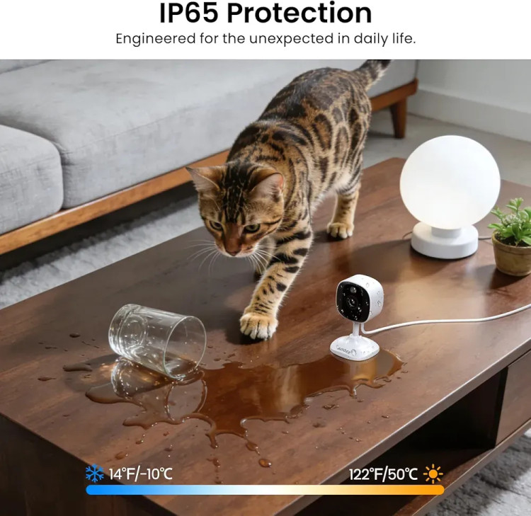 دوربین مداربسته هوشمند پک ۲ عددیAOQEE C1 2K WiFi ن1