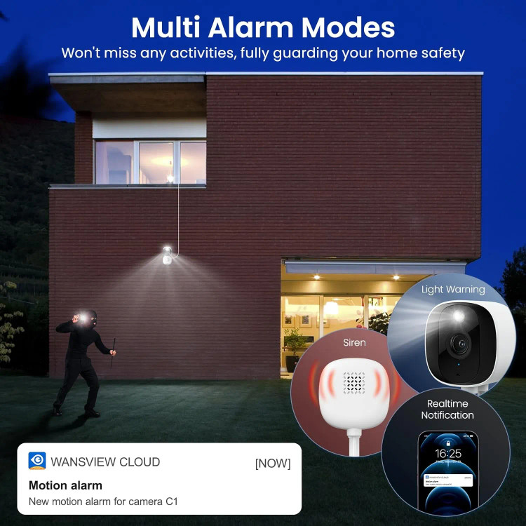 دوربین مداربسته هوشمند پک ۲ عددیAOQEE C1 2K WiFi ن1