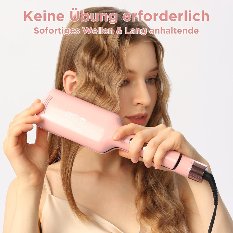 فر کننده موی 2 لوله ای Parwin Pro Beauty برای فرهای بزرگ مو 32 میلیمتری - با 4 حالت دهنده فوری دما ن1
