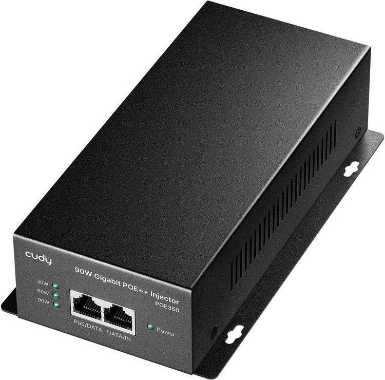 اینجکتور Cudy 90W Gigabit PoE++، 802.3bt/at/af، 4-Pair، فلزی، POE350