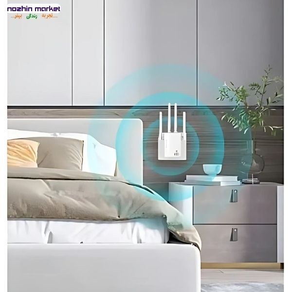 تقویتکننده وایفای 1200 مگابیت دو بانده با ۴ آنتن خارجی (WiFi Range Extender)