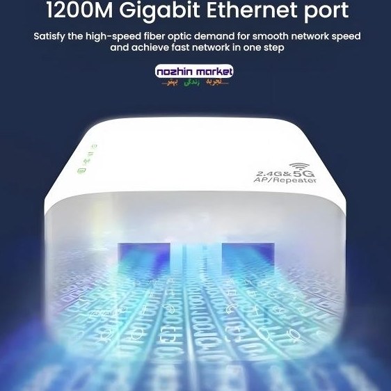 تقویتکننده وایفای 1200 مگابیت دو بانده با ۴ آنتن خارجی (WiFi Range Extender)
