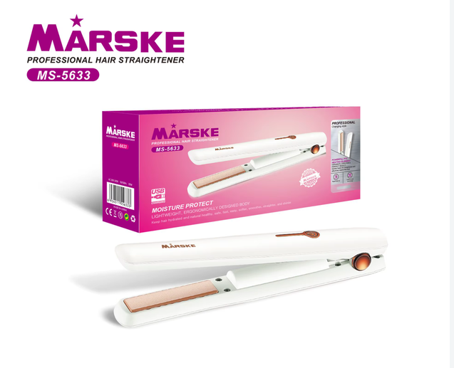اتو مو مینی و فرکننده مو MARSKE مدل MS-5633 – اتوی موی قابل حمل دوکاره برای صاف و فر کردن مو
