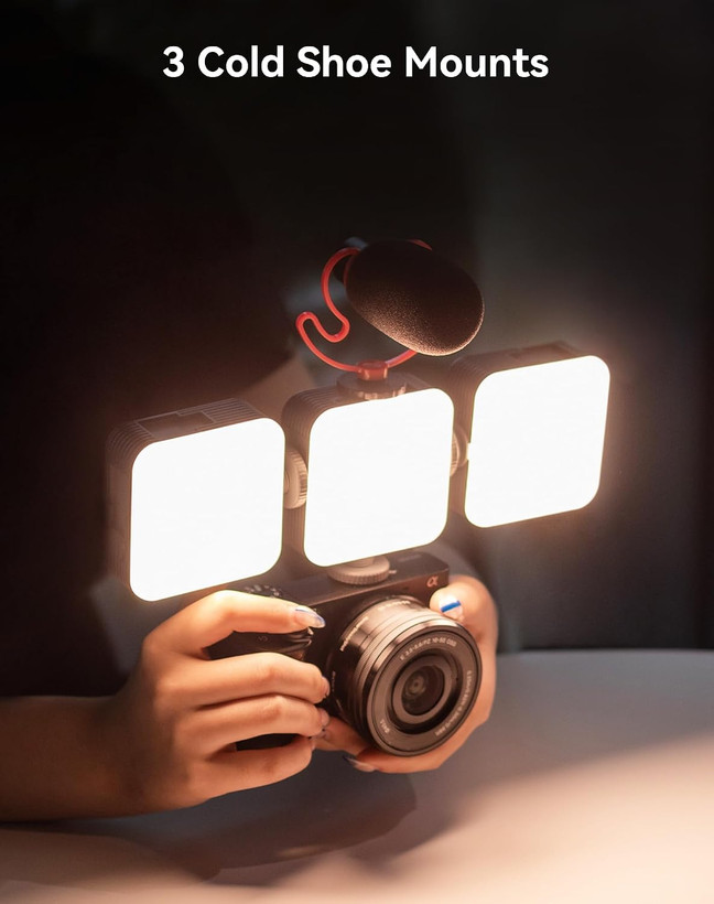 چراغ LED فیلمبرداری SMALLRIG مدل P96 با باتری ۲۲۰۰ میلیآمپر، نور حرفهای با CRI 95+ برای عکاسی و تولید محتوا