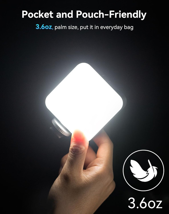 چراغ LED فیلمبرداری SMALLRIG مدل P96 با باتری ۲۲۰۰ میلیآمپر، نور حرفهای با CRI 95+ برای عکاسی و تولید محتوا
