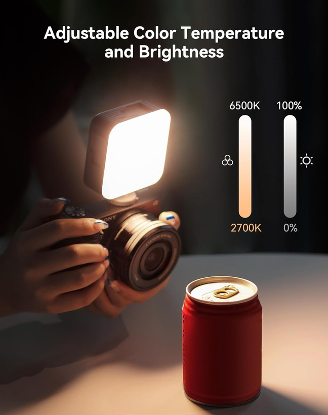 چراغ LED فیلمبرداری SMALLRIG مدل P96 با باتری ۲۲۰۰ میلیآمپر، نور حرفهای با CRI 95+ برای عکاسی و تولید محتوا
