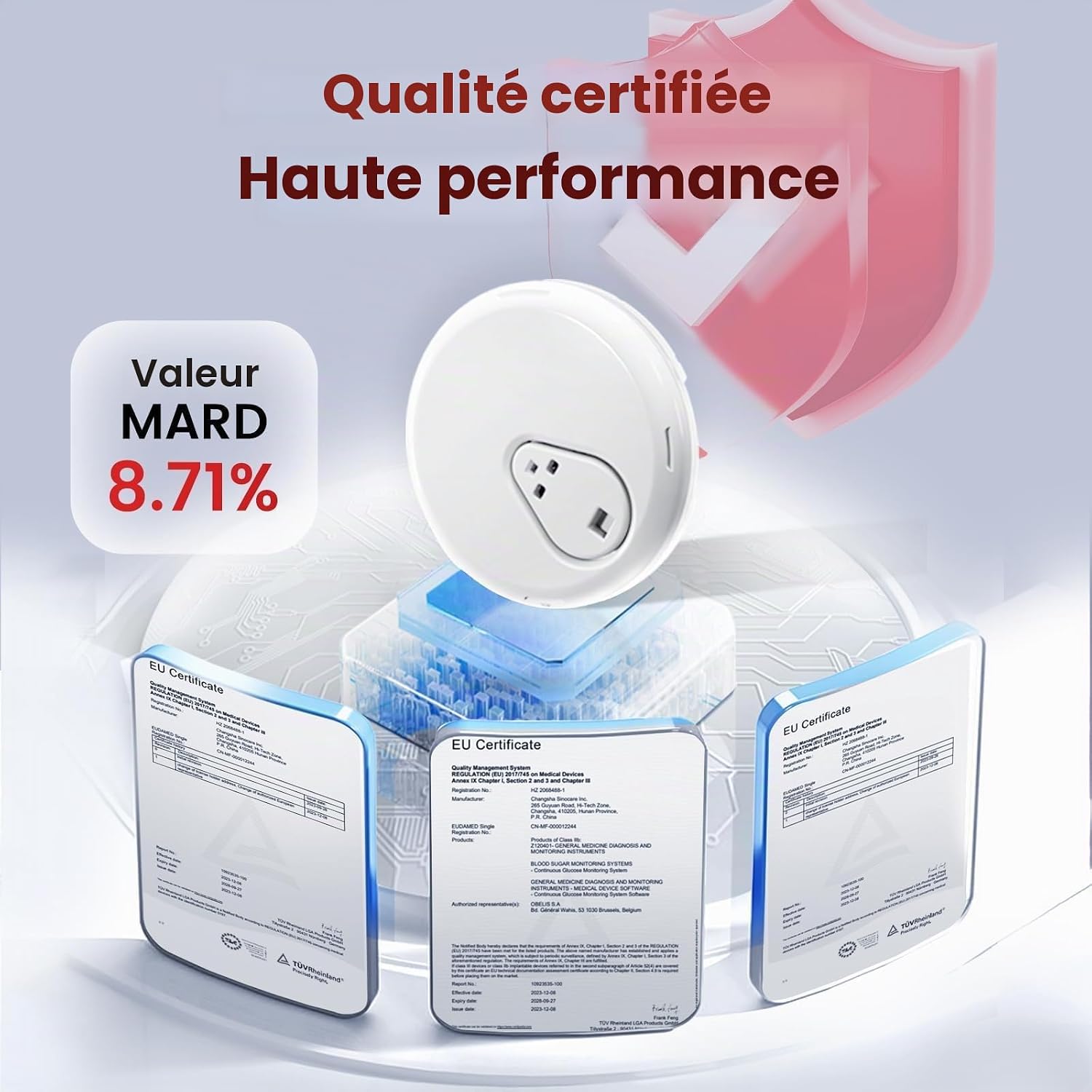 سنسور گلوکز - قند خون - ۱۵ روزه Sinocare iCan i3 (سیستم پایش مداوم قند خون - CGM)؛ بدون نیاز به سوراخ کردن انگشت