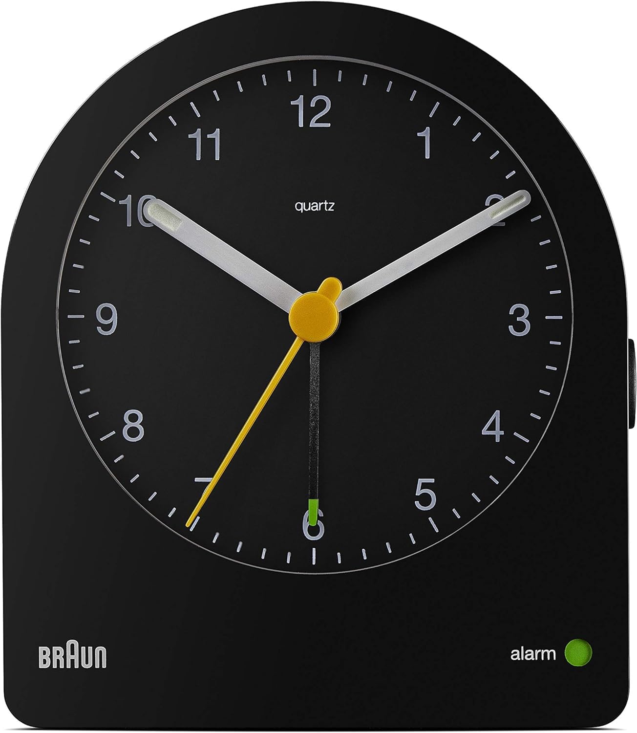 ساعت زنگدار آنالوگ کلاسیک Braun مدل BC22B ساعت رومیزی آنالوگ Braun با قابلیت زنگ تکرارشونده (Snooze)، نور پسزمینه دائمی، موتور کوارتز بیصدا و صدای زنگ افزایشی (Crescendo) در رنگ مشکی