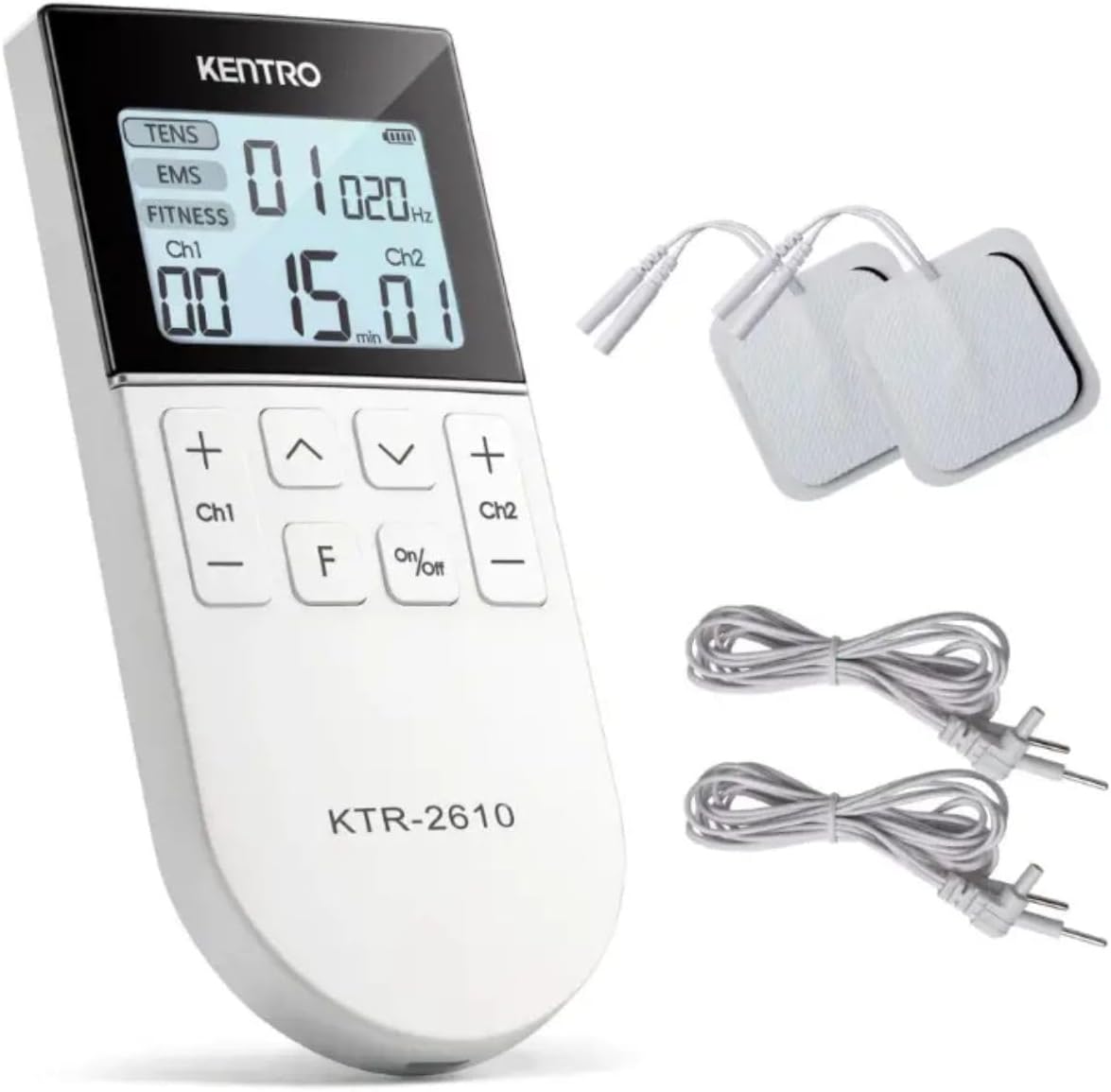 دستگاه فیزیوتراپی و تحریک عضلانی Kentro مدل KTR-2610، سهکاره TENS، EMS و Fitness برای تسکین درد و تقویت عضلات