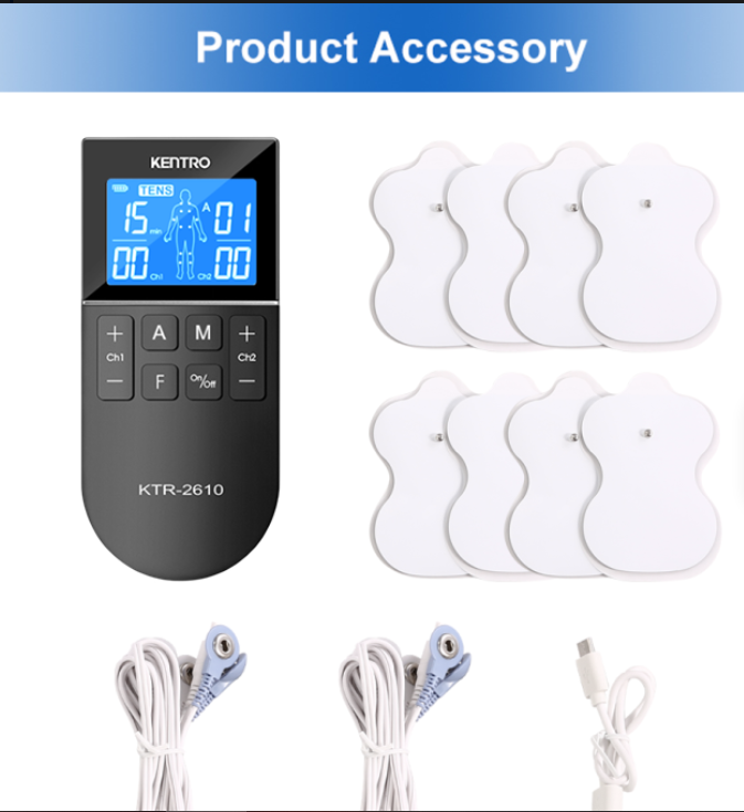 دستگاه فیزیوتراپی و تحریک عضلانی Kentro مدل KTR-2610، سه‌کاره TENS، EMS و Fitness برای تسکین درد و تقویت عضلات