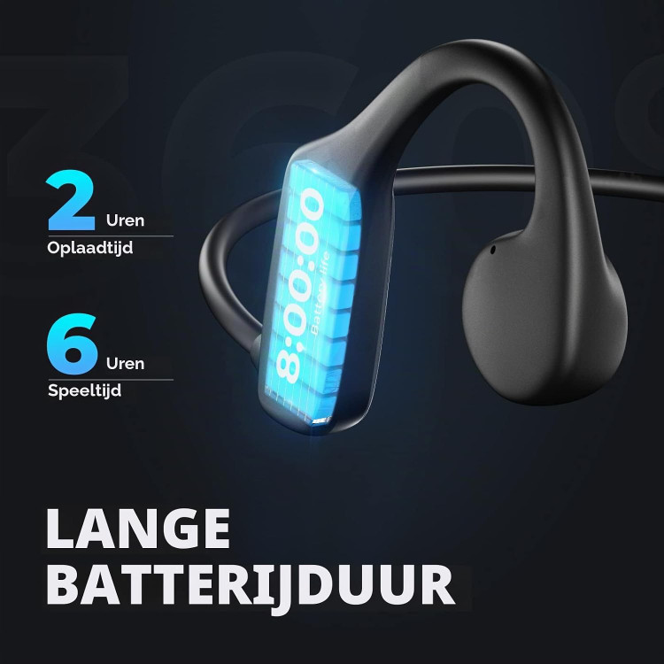 هدفون هدایت استخوانی برند open ear مدل as18x2 - هدفون ضد آب برای شنا، هدفون زیر آب بلوتوث 5.3 IPX8، هدفون گوش باز با حافظه 32 گیگابایت، پخش MP3