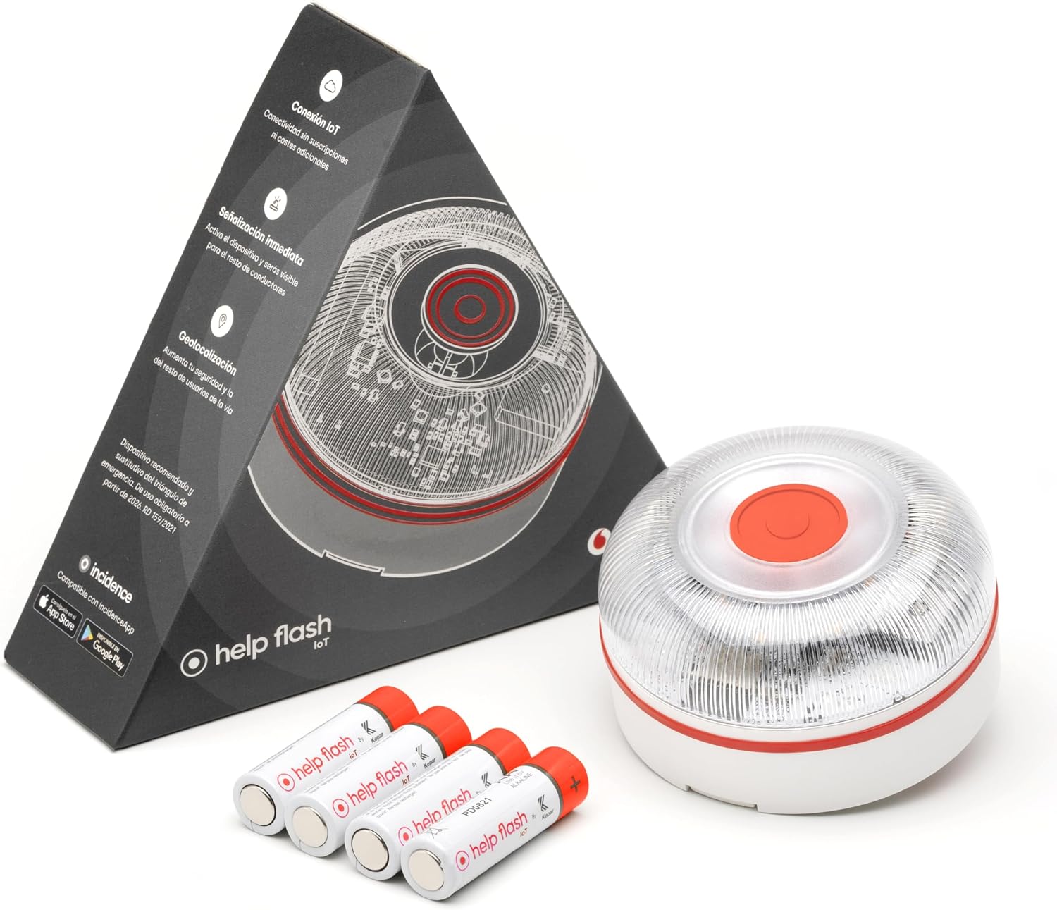 چراغ اضطراری هوشمند خودرو Help Flash IoT V16 با  قابلیت ارسال موقعیت حادثه و اتصال DGT 3.0