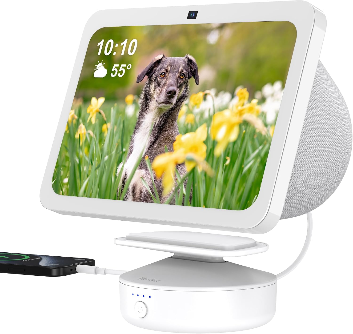استند شارژ قابل حمل PlusAcc برای Echo Show 8 نسل سوم و قابلیت تنظیم زاویه با باتری داخلی 10000mAh