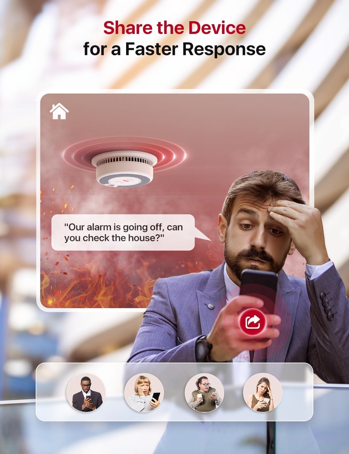 دتکتور هوشمند دود و مونوکسید کربن X-Sense مدل SC06-WX با اتصال WiFi و کنترل از طریق اپلیکیشن (بسته ۲ عددی)