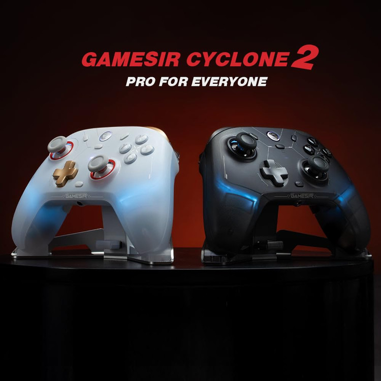 دسته بازی بیسیم GameSir Cyclone 2 با جویاستیک TMR، تریگر Hall Effect و نرخ پاسخ 1000Hz، داک شارژ