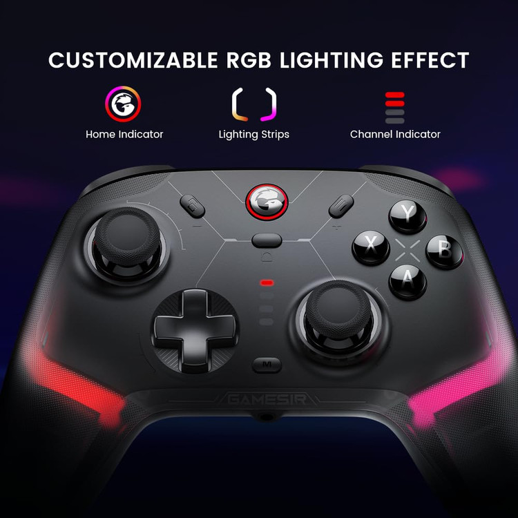 دسته بازی بیسیم GameSir Cyclone 2 با جویاستیک TMR، تریگر Hall Effect و نرخ پاسخ 1000Hz، داک شارژ