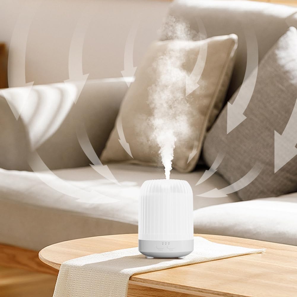 دستگاه بخور و رایحهپخشکن Sxmrmnx ظرفیت ۲۵۰ میلیلیتر، دیفیوزر اسانس با نور LED، بخور سرد بیصدا و چراغ خواب