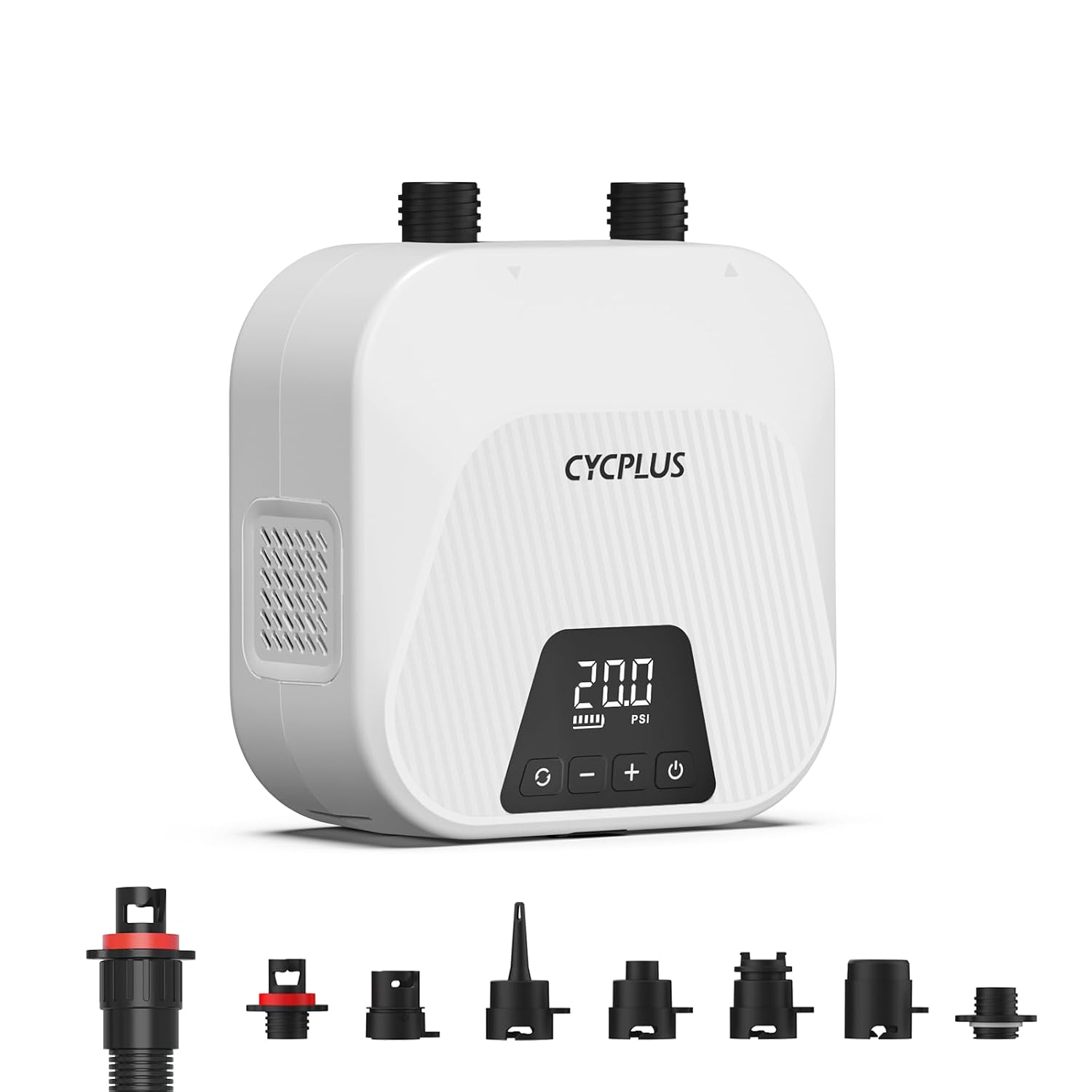 پمپ باد هوشمند CYCPLUS 20PSI با قدرت بالا، شارژ سریع و کنترل دقیق فشار، یک همراه کاربردی برای علاقهمندان به کمپینگ، ورزشهای آبی و سفرهای ماجراجویانه است.