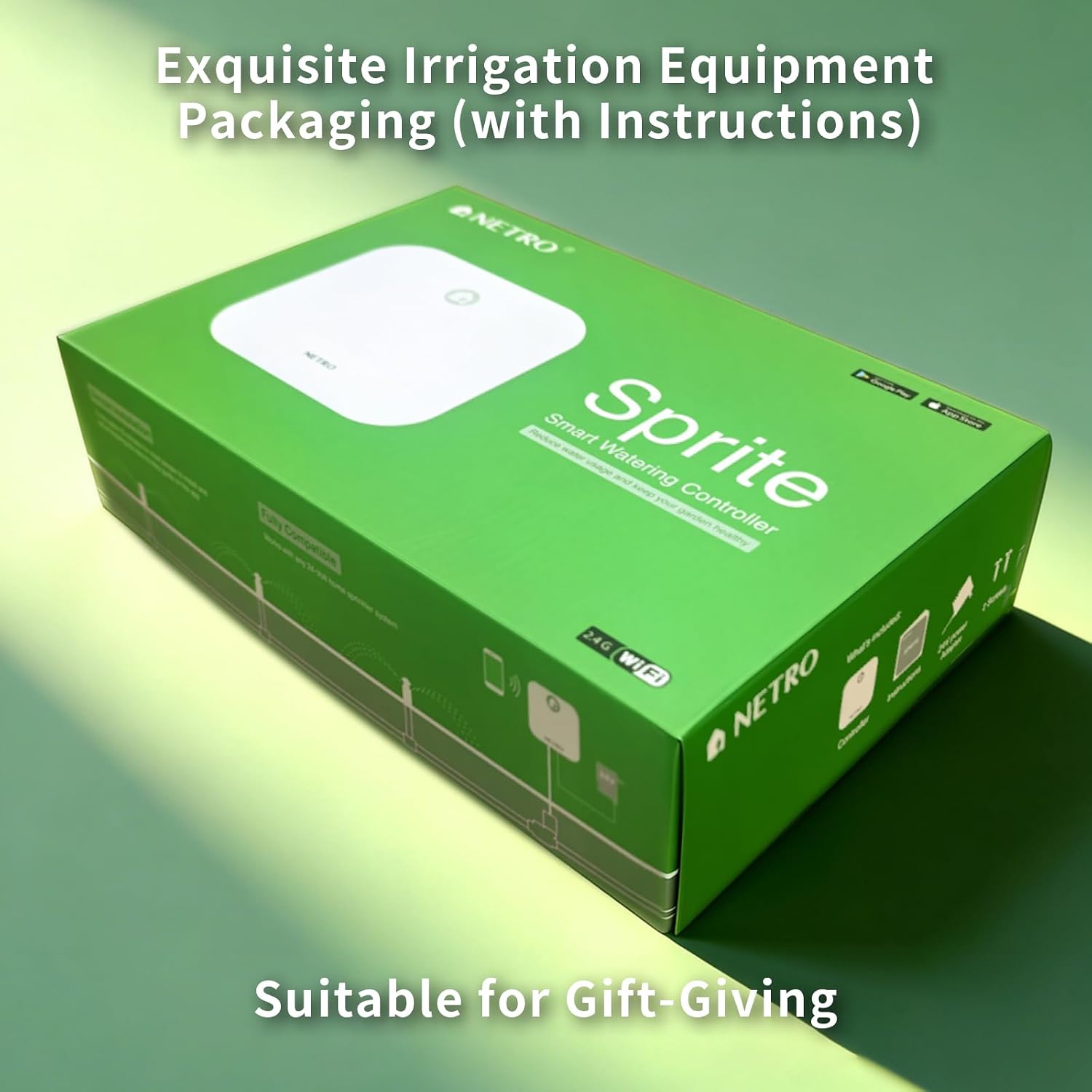 کنترلر هوشمند آبیاری چمن Netro Sprite مدل 12 زون با اتصال WiFi و کنترل از طریق اپلیکیشن