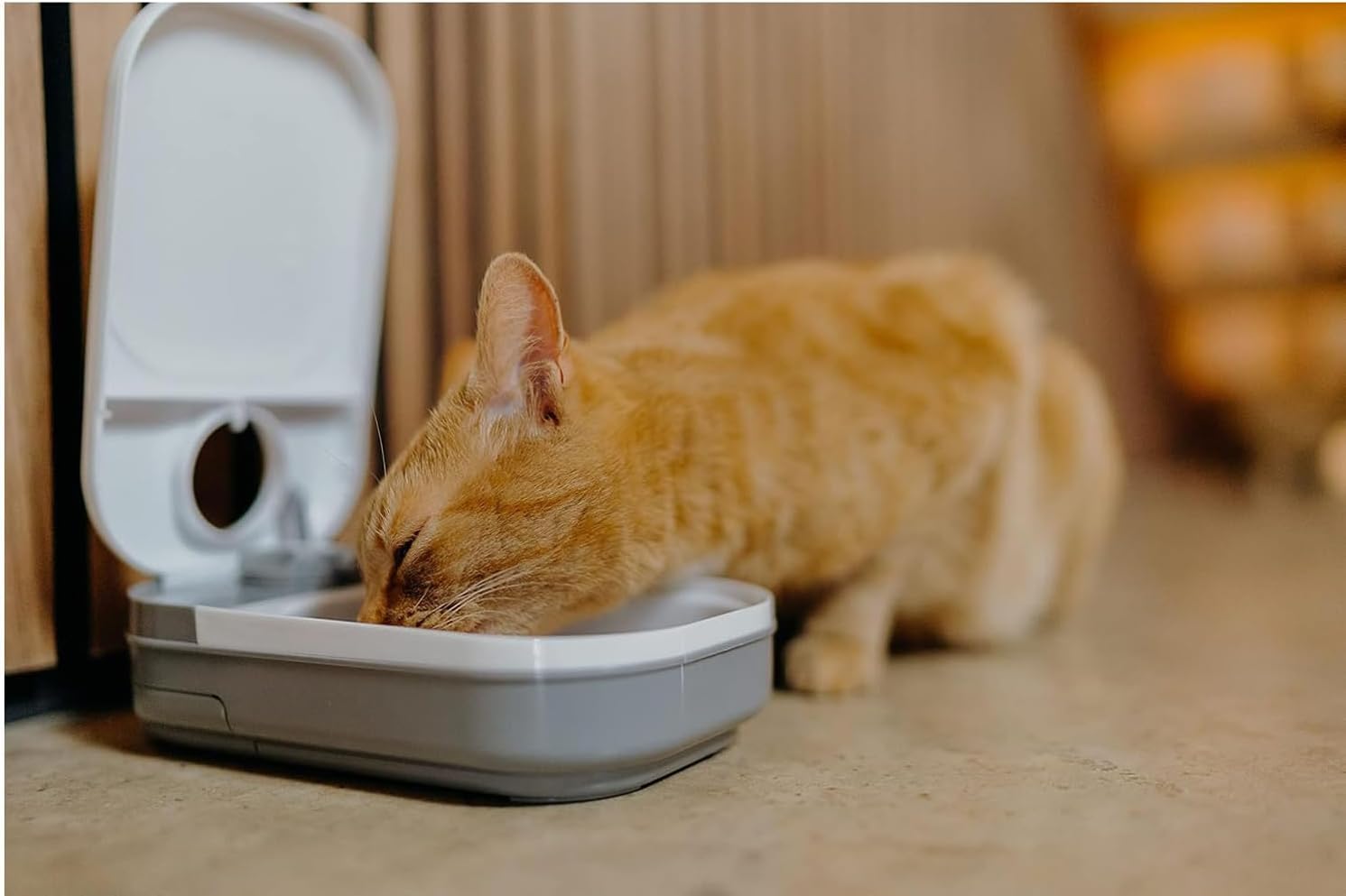 ظرف غذای اتوماتیک تکوعـدهای Cat Mate، با گنجایش تا ۴۰۰ گرم غذای خشک یا مرطوب، رنگ سفید
