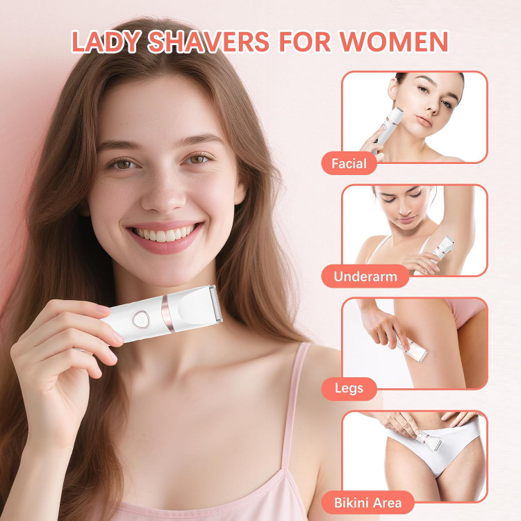 ماشین اصلاح بانوان MAXGROOM M-105 مدل 3 در 1 با قابلیت اصلاح بدن، ضدآب و نمایشگر