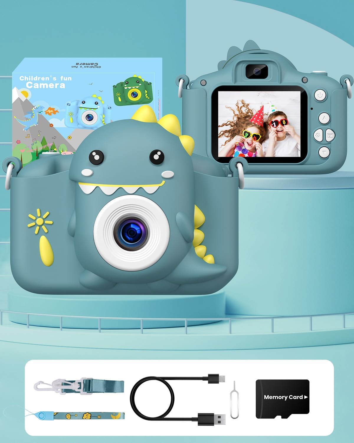 دوربین دیجیتال کودک Gofunly C3 با فیلمبرداری 1080P، صفحه نمایش 2 اینچ و کارت حافظه 32GB