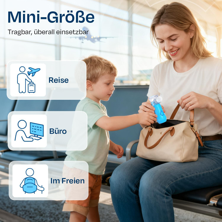 دستگاه بخور و نبولایزر قابل حمل Oxeza، شارژی USB-C، بیصدا با تنظیم میزان بخار و سیستم خودتمیزشونده