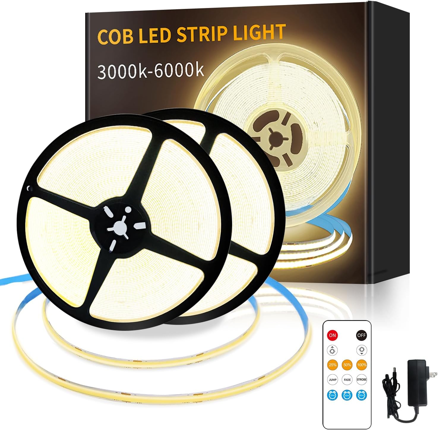 «نوار LED COB ییوِیل؛ نور گرم و یکدست برای دکوراسیون مدرن با کنترل هوشمند»