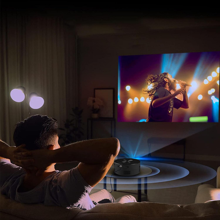 ویدئو پروژکتور قابل حمل LIYJTK با پشتیبانی 1080P، اتصال موبایل، کنترل از راه دور و مناسب فیلم، بازی و کمپینگ
