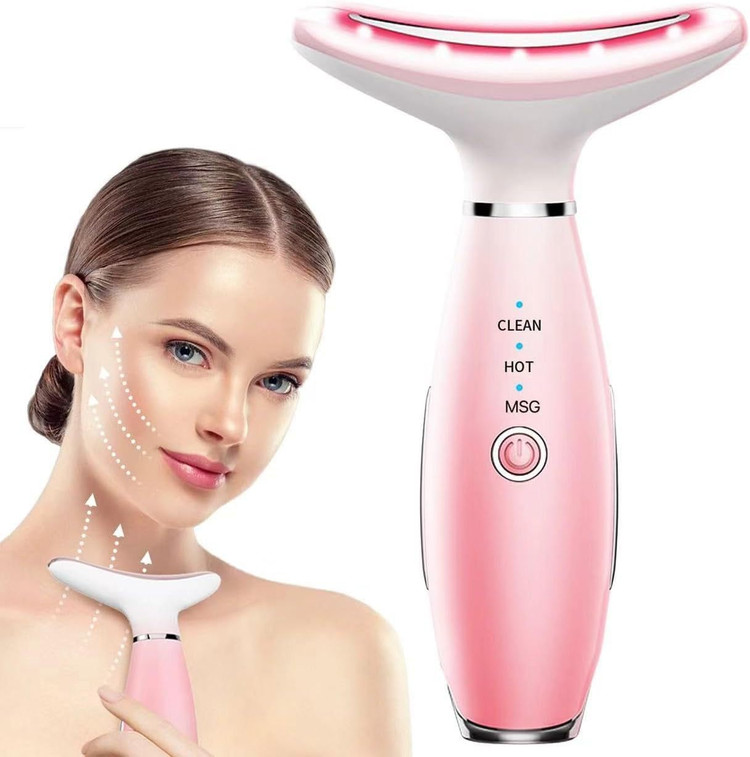 ماساژور صورت TLINNA با نور درمانی ۷ رنگ، ویبره، گرما و تکنولوژی میکروکارنت برای صورت و گردن
