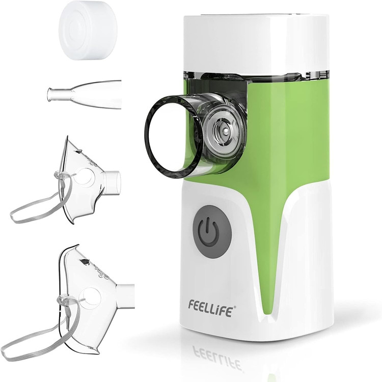 دستگاه نبولایزر و بخور سرد FEELLIFE مدل AirPro Go، قابل حمل و کمصدا برای بزرگسالان، کودکان و نوزادان