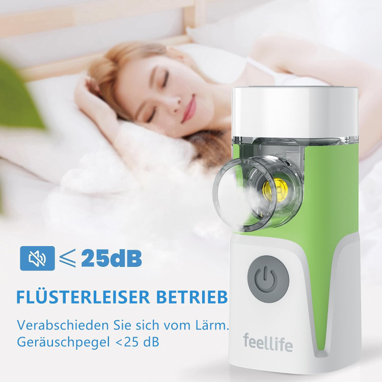 دستگاه نبولایزر و بخور سرد FEELLIFE مدل AirPro Go، قابل حمل و کمصدا برای بزرگسالان، کودکان و نوزادان