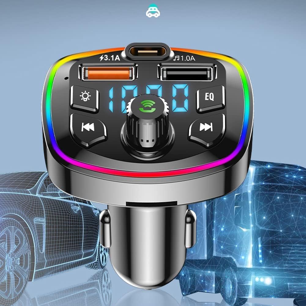 شارژر فندکی بلوتوثی خودرو Q7 با فرستنده FM، پخش MP3 و شارژ سریع دوگانه USB