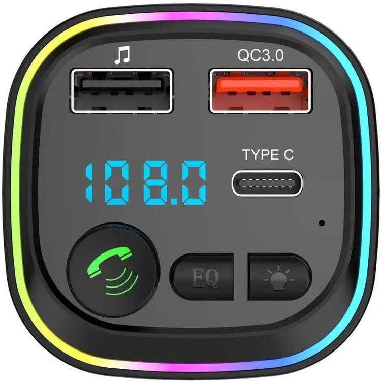 شارژر فندکی بلوتوثی خودرو P4 با فرستنده FM، شارژ سریع QC3.0، پخش MP3 و هندزفری