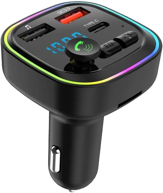 شارژر فندکی بلوتوثی خودرو P4 با فرستنده FM، شارژ سریع QC3.0، پخش MP3 و هندزفری