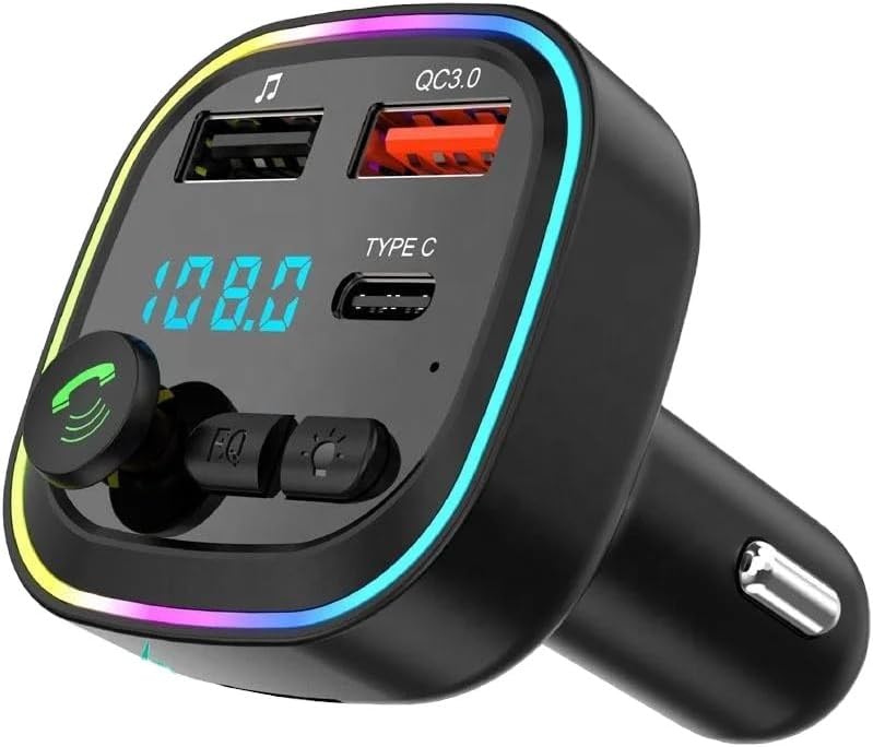شارژر فندکی بلوتوثی خودرو P4 با فرستنده FM، شارژ سریع QC3.0، پخش MP3 و هندزفری