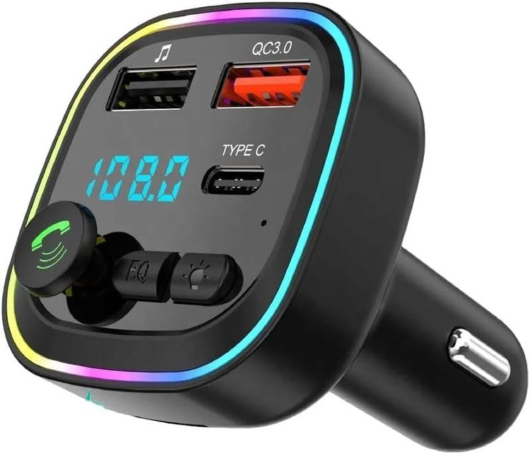 شارژر فندکی بلوتوثی خودرو P4 با فرستنده FM، شارژ سریع QC3.0، پخش MP3 و هندزفری