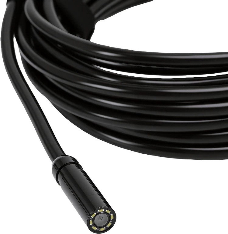 دوربین آندوسکوپی (بوراسکوپ) Jiawu با کیفیت 1080P، صفحه نمایش ۴.۳ اینچی و ۸ چراغ LED قابل تنظیم، مناسب برای بازرسی و تعمیرات خانگی