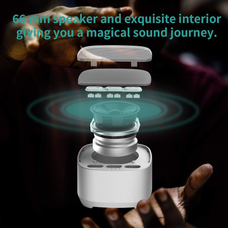 دستگاه تولید نویز سفید و آرامبخش Magicteam؛ امکان تغذیه با برق شهری (AC) USB و تایمر خواب؛ (تخفیف به دلیل آسیب جزیی در حمل رنگ سفید)