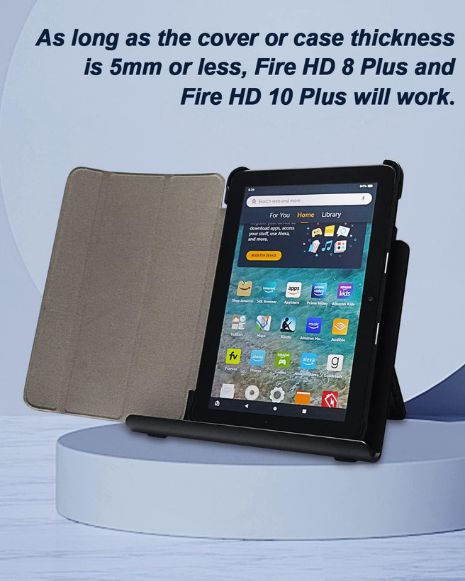 داک شارژ بیسیم 15 وات SZYSK مخصوص تبلت Fire HD | پایه شارژ رومیزی با قابلیت شارژ عمودی و افقی برای Fire HD 8 Plus و Fire HD 10 Plus