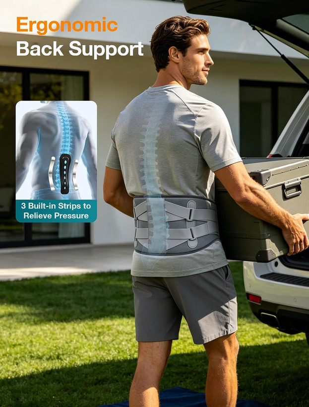 کمربند حرارتی ماساژور کمر ALLJOY مدل Cordless Heating Pad | پد گرمایشی شارژی با ماساژ لرزشی و پشتیبانی ستون فقرات
