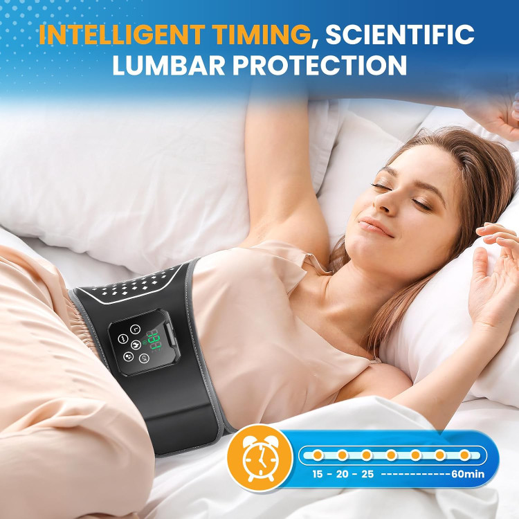 کمربند حرارتی ماساژور کمر Sika deer مدل Airbag Lumbar Belt | پد گرمایشی شارژی با ماساژ کیسه هوایی، لرزشی و گرمایش چندمرحلهای