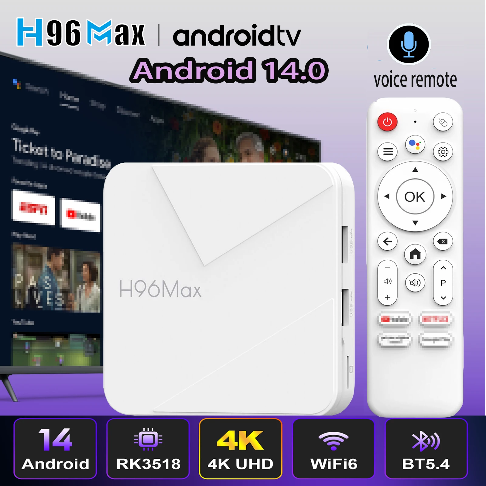 پردازنده RK3518، رم 2 گیگابایت، حافظه داخلی 8 یا 16 گیگابایت، بلوتوث 5.4 و خروجی تصویر 4K.